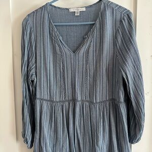Fever Blue and White Striped Top